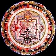 Kalachakra Full Body, Speech and Mind Sand Mandala; click to see a large interactive version